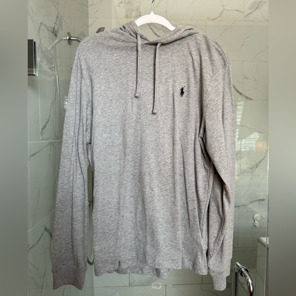 Polo by Ralph Lauren Heather Gray Jersey hooded t-shirt